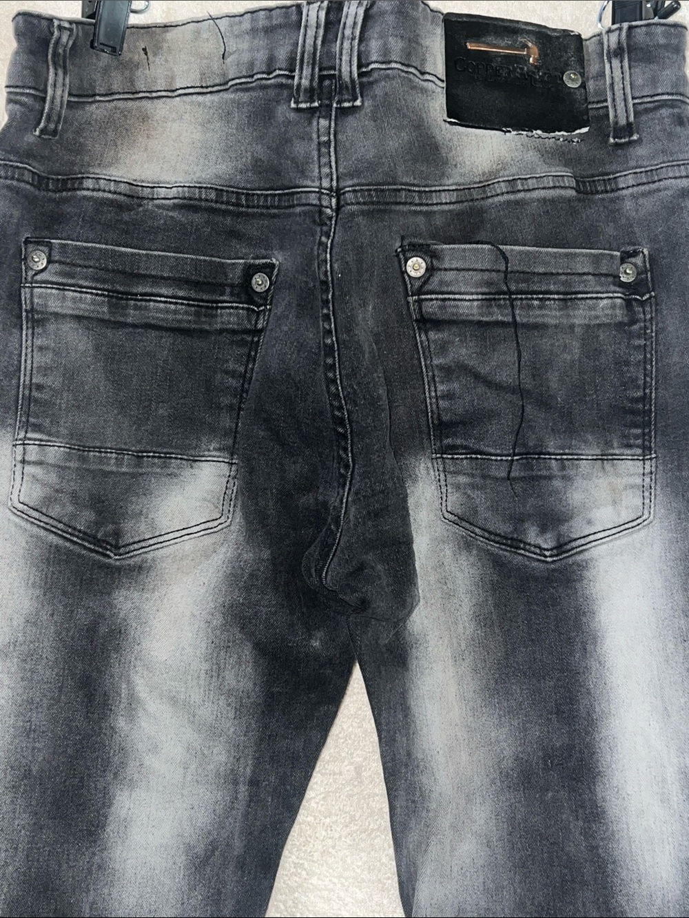Copper Rivet Gray Rip & Repair Jeans - Picture 6 of 9